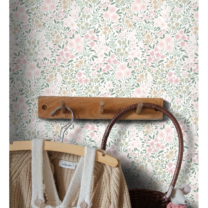 Papel pintado liberty floral mini tonos rosa y verde - Alina Dainty 684537