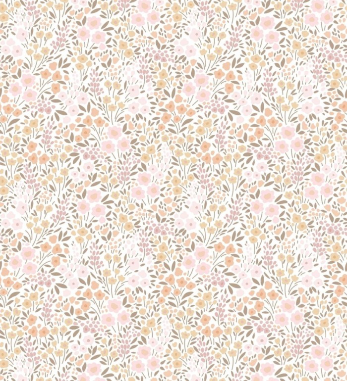 Papel pintado liberty floral mini tonos rosa y ocre - Alina Dainty 684538