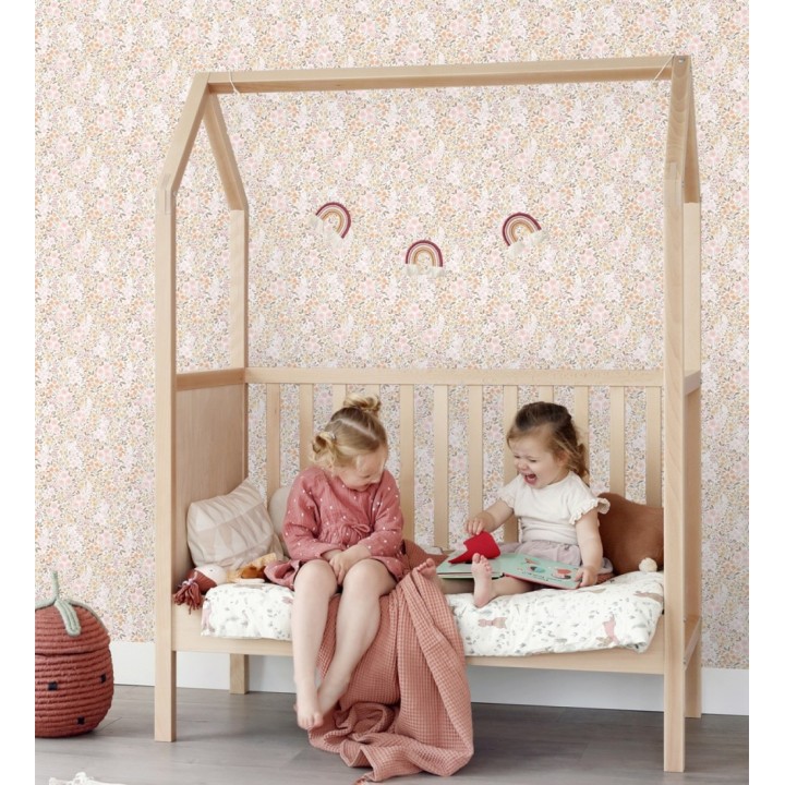 Papel pintado liberty floral mini tonos rosa y ocre - Alina Dainty 684538