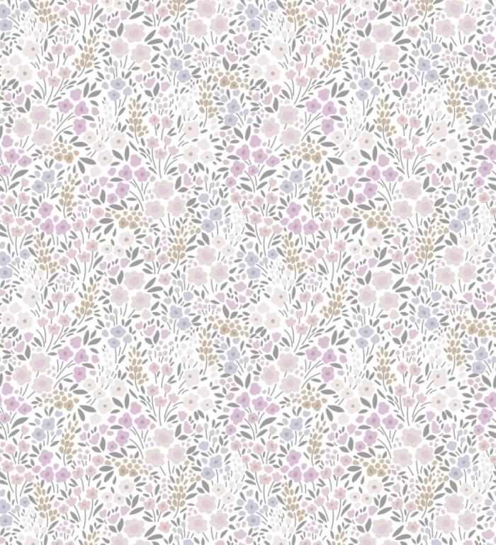 Papel pintado liberty floral mini tonos violeta - Alina Dainty 684539