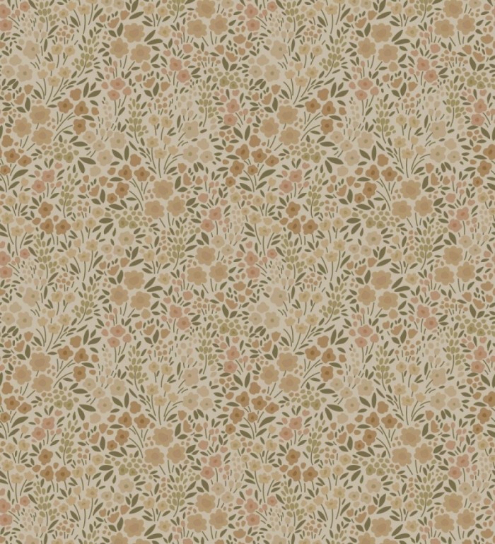 Papel pintado liberty floral mini tonos sepia - Alina Dainty 684546