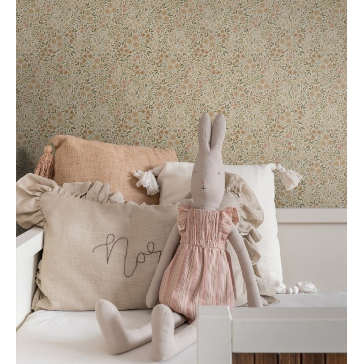 Papel pintado liberty floral mini tonos sepia - Alina Dainty 684546