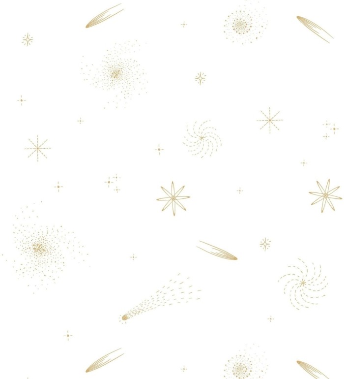 Papel pintado estrellas y galaxias fondo blanco - Parisian Stellar 684553