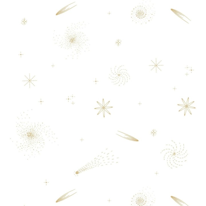 Papel pintado estrellas y galaxias fondo blanco - Parisian Stellar 684553