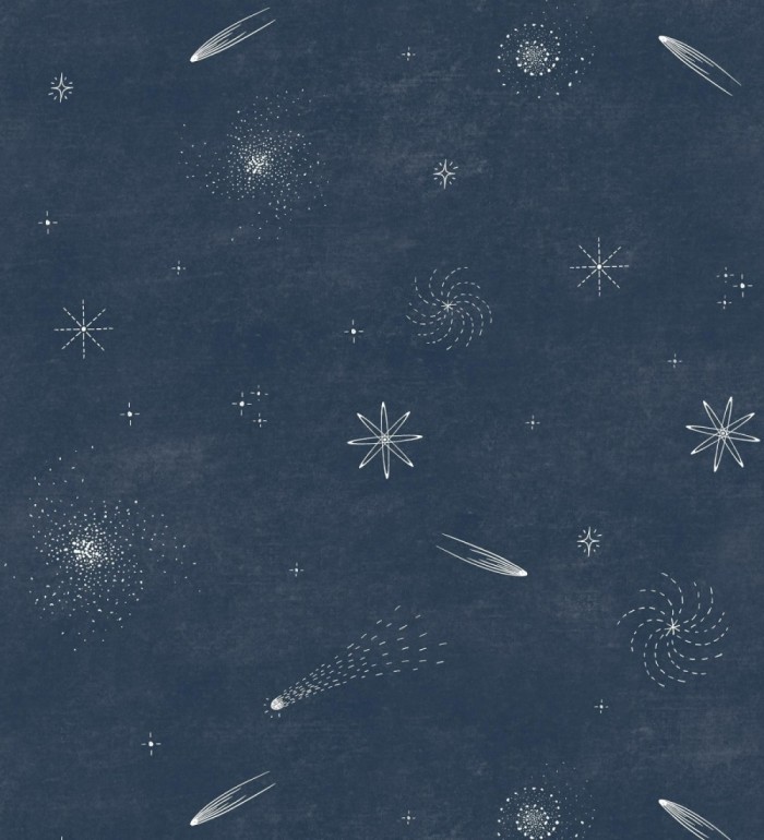 Papel pintado estrellas y galaxias fondo azul noche - Parisian Stellar 684554