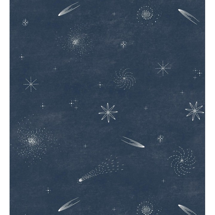 Papel pintado estrellas y galaxias fondo azul noche - Parisian Stellar 684554