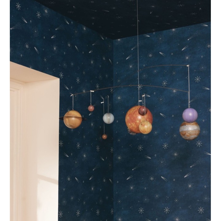 Papel pintado estrellas y galaxias fondo azul noche - Parisian Stellar 684554