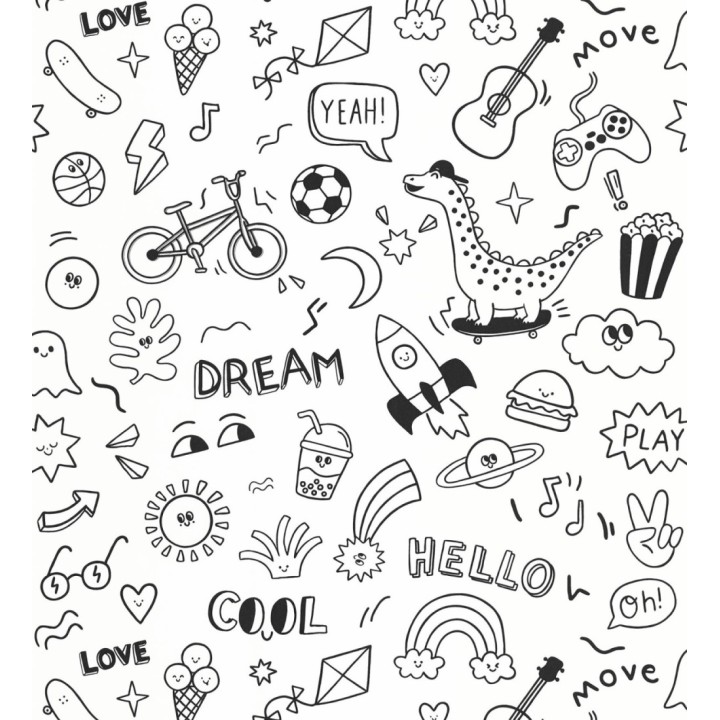 Papel pintado de emoticonos lifestyle infantil para niños - Denver Outdoor 684572