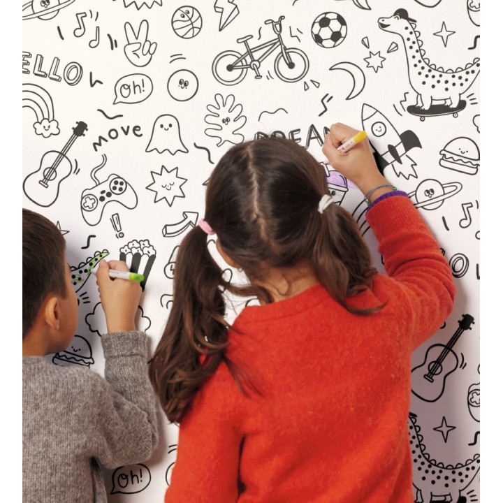 Papel pintado de emoticonos lifestyle infantil para niños - Denver Outdoor 684572