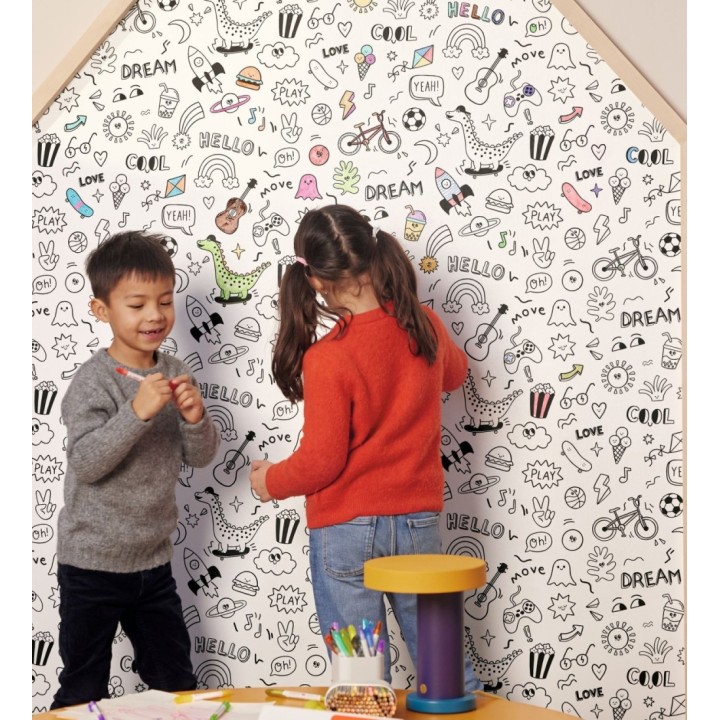 Papel pintado de emoticonos lifestyle infantil para niños - Denver Outdoor 684572