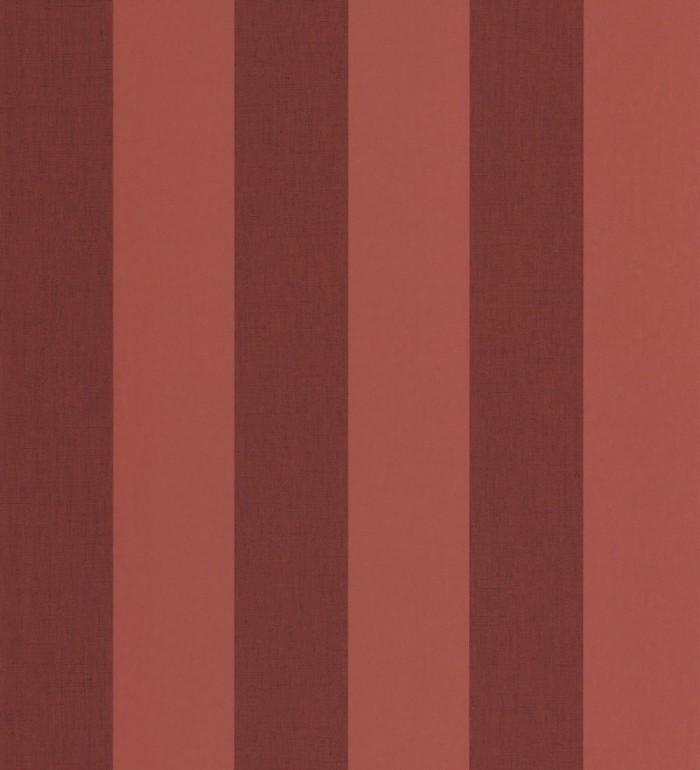Papel pintado de rayas color burdeos y rojo imitando al tejido de lino - Garbo Stripes 684595