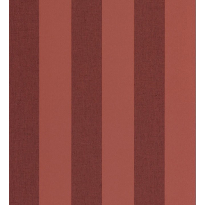 Papel pintado de rayas color burdeos y rojo imitando al tejido de lino - Garbo Stripes 684595