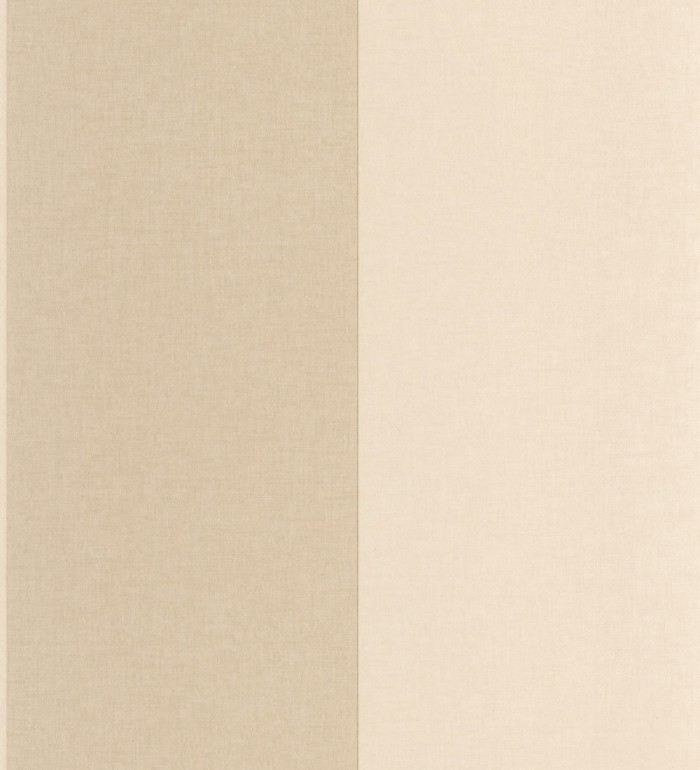 Papel pintado de rayas anchas con textura textil en tonos almendra - Limerick Lofted 684597