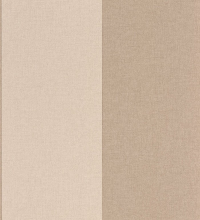 Papel pintado de rayas anchas con textura textil en tonos taupe - Limerick Lofted 684598