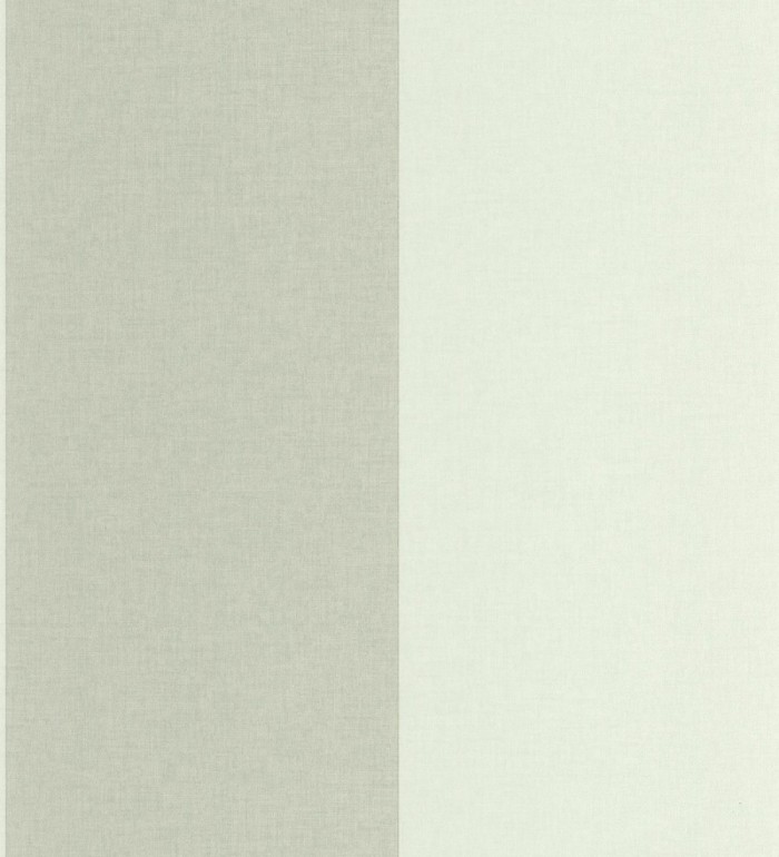 Papel pintado de rayas anchas con textura textil en tonos gris verdoso - Limerick Lofted 684599