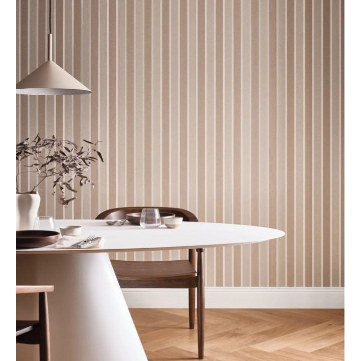 Papel pintado rayas elegantes en tonos marrones - Windsor Supreme 684602