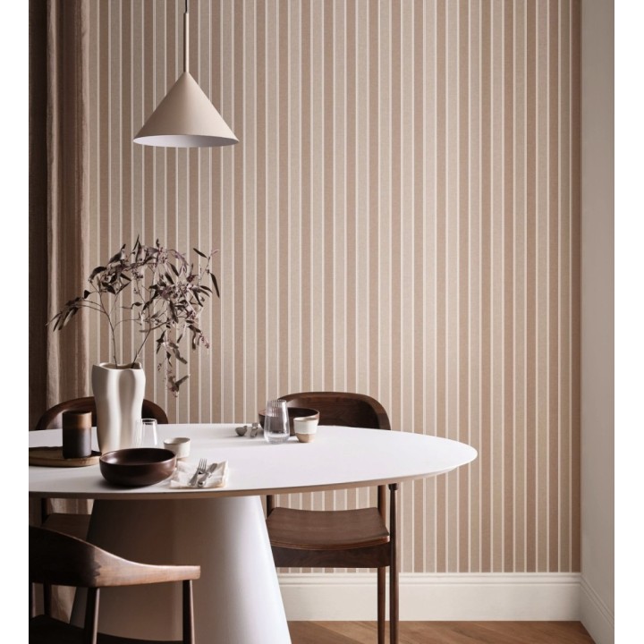 Papel pintado rayas elegantes en tonos marrones - Windsor Supreme 684602