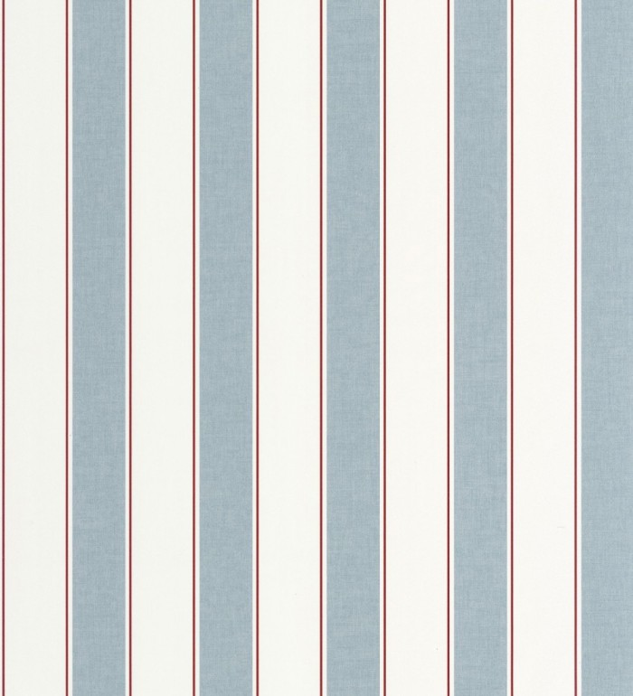 Papel pintado rayas elegantes en tono azul y rojo fondo blanco - Windsor Supreme 684603