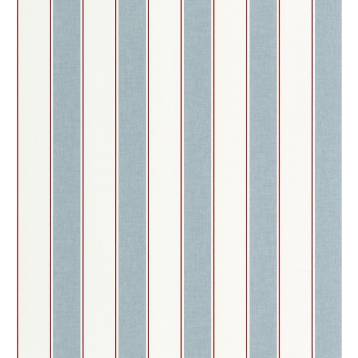 Papel pintado rayas elegantes en tono azul y rojo fondo blanco - Windsor Supreme 684603
