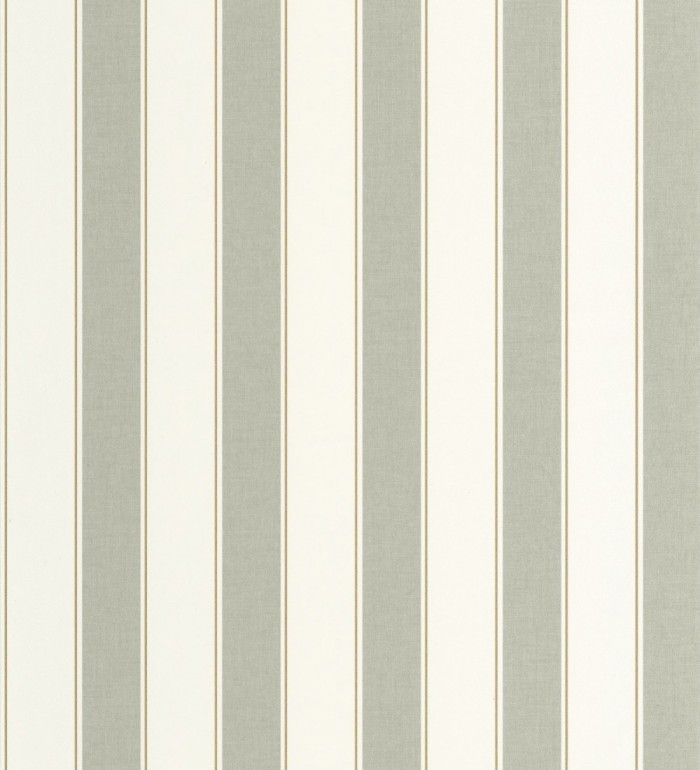 Papel pintado rayas elegantes en tono verde y oro fondo blanco - Windsor Supreme 684605