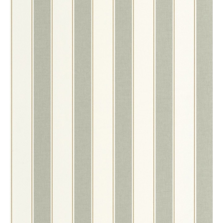 Papel pintado rayas elegantes en tono verde y oro fondo blanco - Windsor Supreme 684605