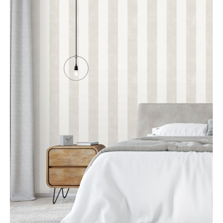 Papel pintado rayas beige - York Stripes 126570