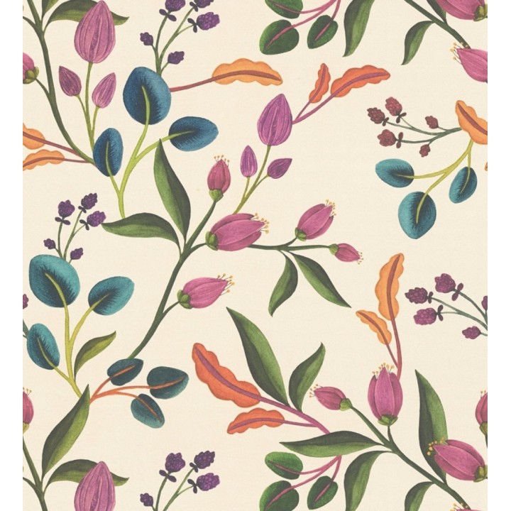 Papel pintado botánico vintage texturizado - Giverny Verdant 684621