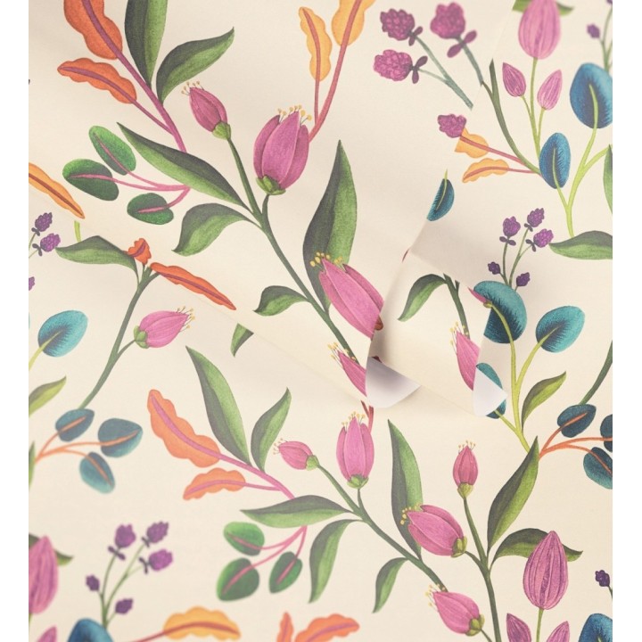 Papel pintado botánico vintage texturizado - Giverny Verdant 684621