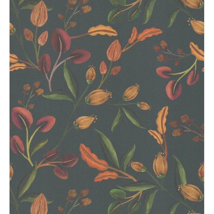 Papel pintado botánico vintage texturizado - Giverny Verdant 684622