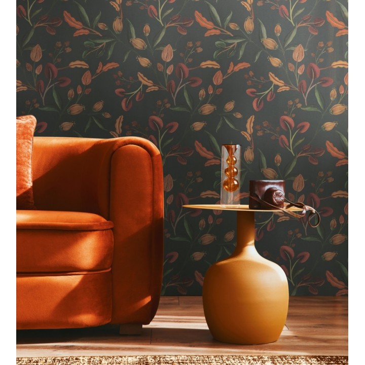 Papel pintado botánico vintage texturizado - Giverny Verdant 684622