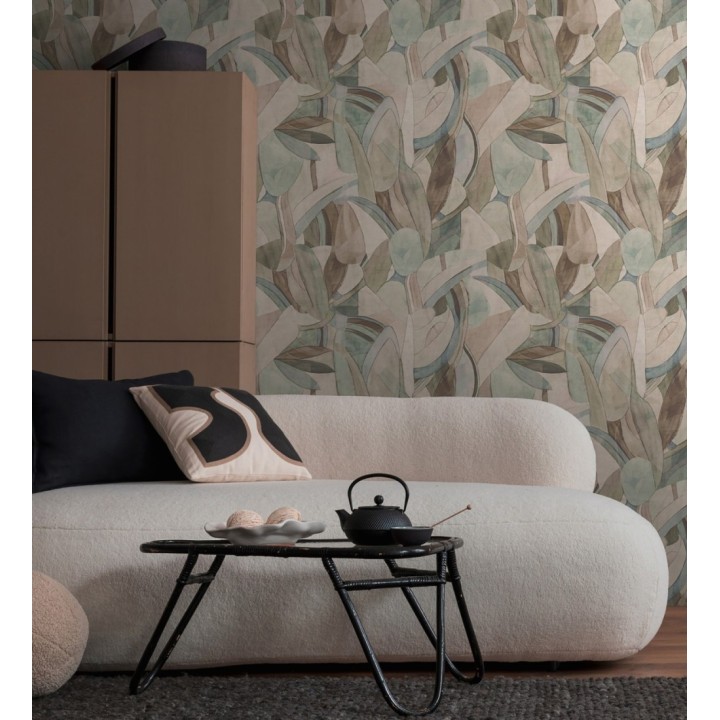 Papel pintado arte botánico abstracto texturizado - Hallstatt Slubbed 684628