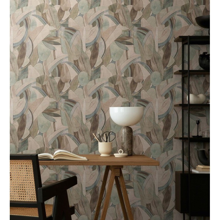 Papel pintado arte botánico abstracto texturizado - Hallstatt Slubbed 684628