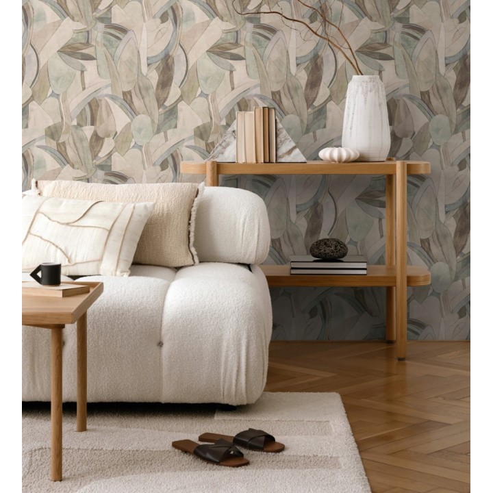 Papel pintado arte botánico abstracto texturizado - Hallstatt Slubbed 684628