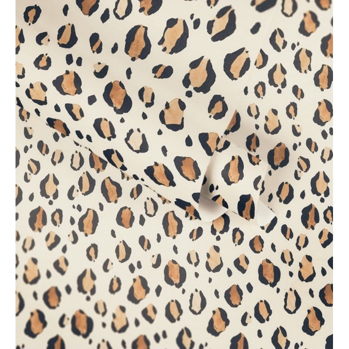 Papel pintado de leopardo clásico animal print - Leila Feline 684629