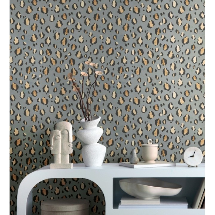 Papel pintado de leopardo clásico animal print - Leila Feline 684630