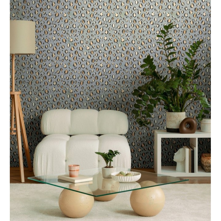 Papel pintado de leopardo clásico animal print - Leila Feline 684630