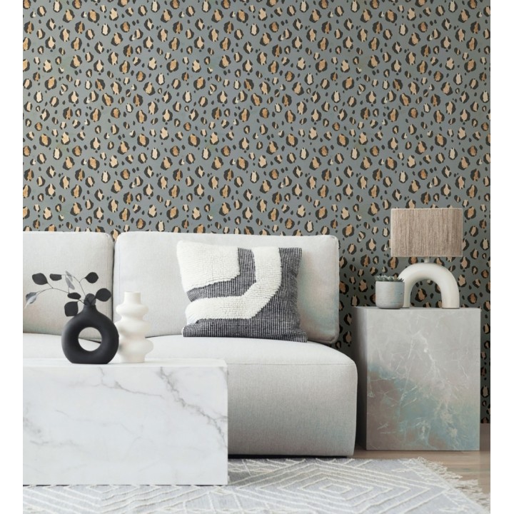 Papel pintado de leopardo clásico animal print - Leila Feline 684630