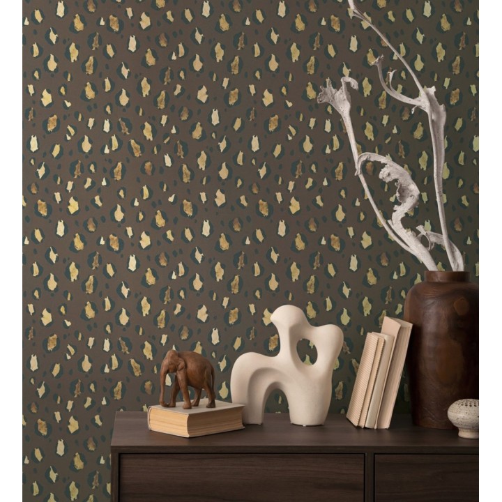 Papel pintado de leopardo clásico animal print - Leila Feline 684631