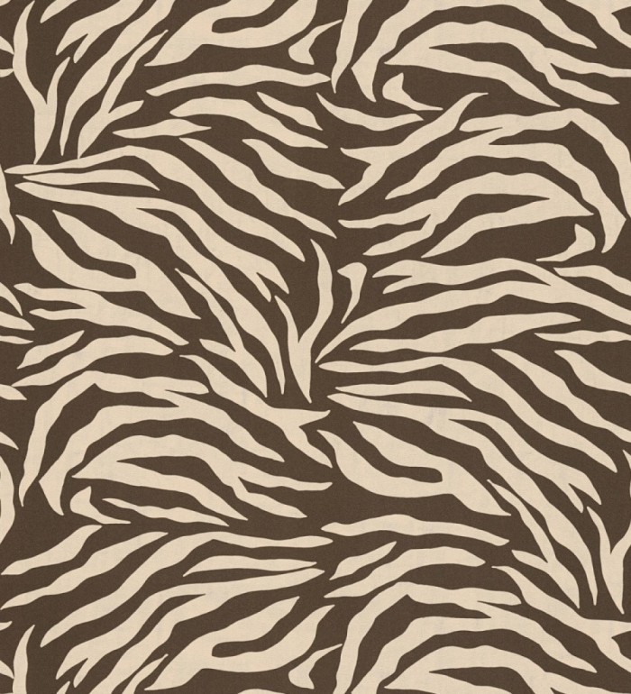 Papel pintado de cebra marrón chocolate texturizado - Indira Striated 684633