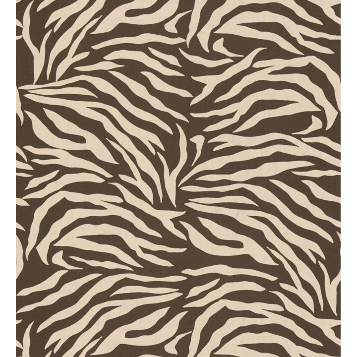 Papel pintado de cebra marrón chocolate texturizado - Indira Striated 684633