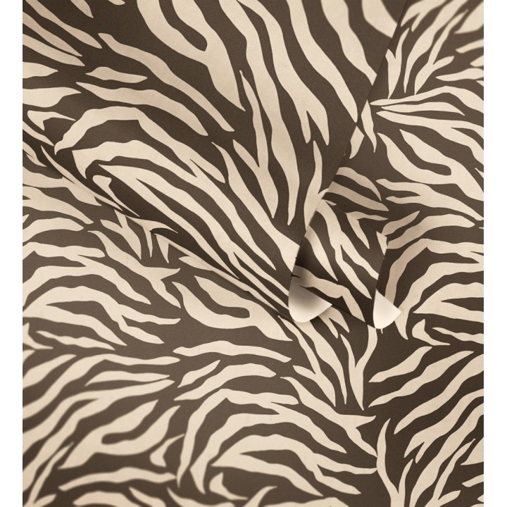 Papel pintado de cebra marrón chocolate texturizado - Indira Striated 684633