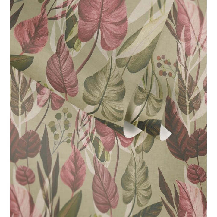 Papel pintado follaje tropical vintage fondo taupe - Minted Canopy 684637