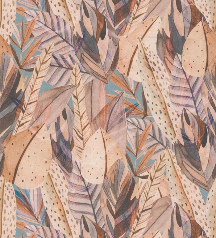 Papel pintado de hojas exóticas composición abstracta - Tulum Plumose 684641