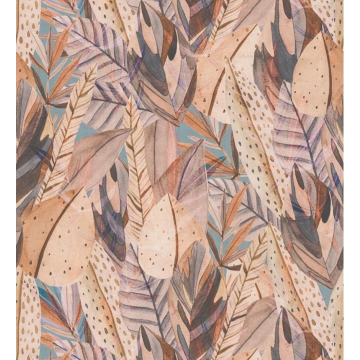 Papel pintado de hojas exóticas composición abstracta - Tulum Plumose 684641
