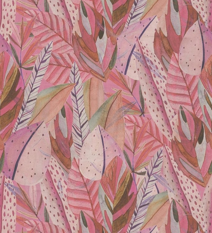 Papel pintado de hojas exóticas composición abstracta - Tulum Plumose 684642