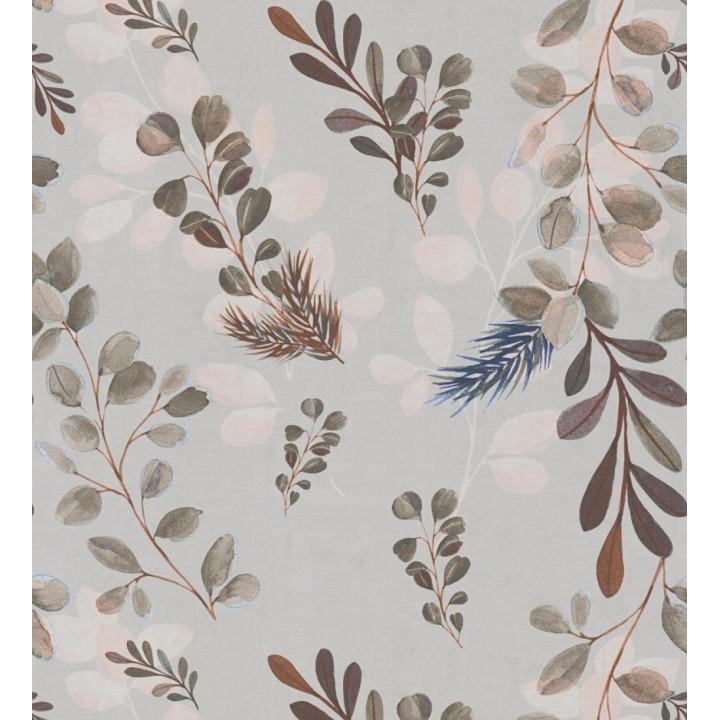 Papel pintado ramas eucalipto en acuarela fondo gris - Sylvan Blended 684644