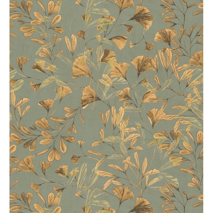 Papel pintado botánico hojas ginkgo vintage - Biloba Light 684647