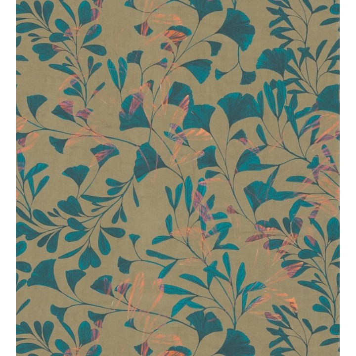 Papel pintado botánico hojas ginkgo vintage - Biloba Light 684648