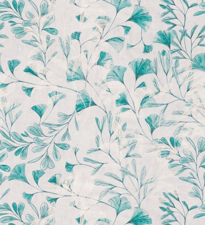 Papel pintado botánico hojas ginkgo vintage - Biloba Light 684650