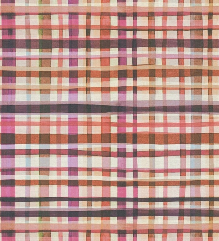 Papel pintado cuadros difuminados pincelada teal - Tinted Weave 684651